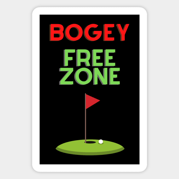 Bogey Free Zone Fun Golf Apparel Sticker by Topher's Emporium